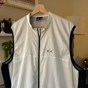 ASICS & Reigning Champ Insulated White and Black Zip-Up Vest